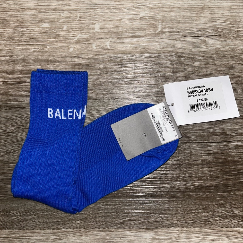 Balenciaga Vibrant Blue Casual Socks